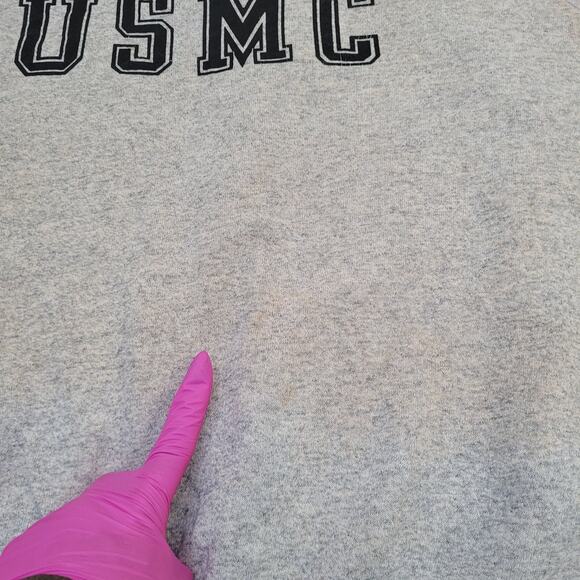 Vintage 80s USMC Sweatshirt Women XL 23x23 Boxy Marine-Coprs - Picture 7 of 15